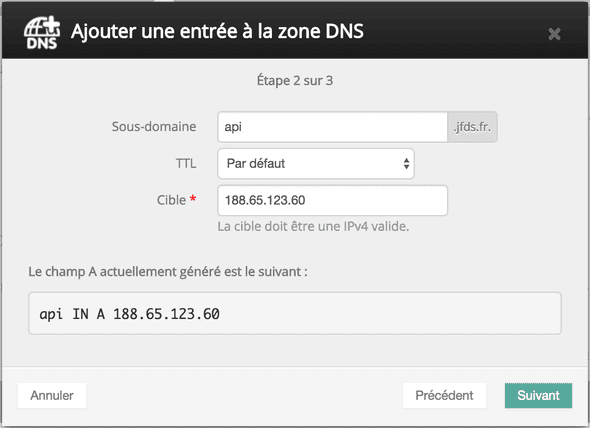 zon dns api jfds