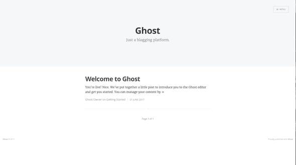 ghost docker